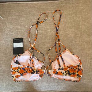 flewed out bikini-orange multiprint - xlarge